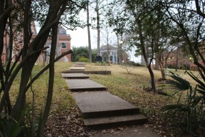 One of the main paths into the Arboretum next to the science building, Mickle Hall, Sunday, Feb. 15, 2015, in Shreveport, Louisiana. The Arboretum provides aesthetic value to the campus as well as educational tools. 